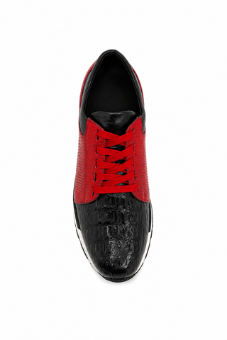 Belvedere 33631 Titan Exotic Crocodile / Lizard / Calf-Skin Leather Sneakers (BV3145)-AmbrogioShoes
