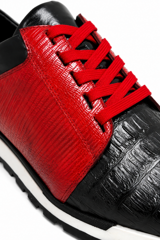 Belvedere 33631 Titan Exotic Crocodile / Lizard / Calf-Skin Leather Sneakers (BV3145)-AmbrogioShoes