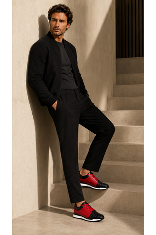 Belvedere 33631 Titan Exotic Crocodile / Lizard / Calf-Skin Leather Sneakers (BV3145)-AmbrogioShoes