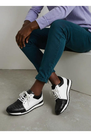 Belvedere 33631 Titan Exotic Crocodile / Lizard / Calf-Skin Leather Sneakers (BV3145)-AmbrogioShoes