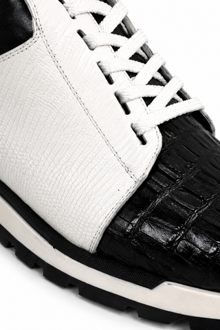Belvedere 33631 Titan Exotic Crocodile / Lizard / Calf-Skin Leather Sneakers (BV3145)-AmbrogioShoes