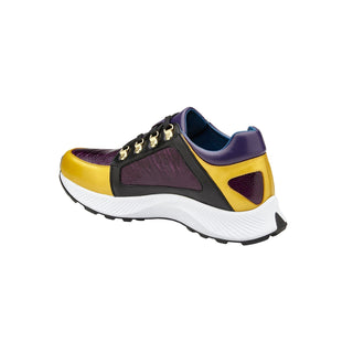 Belvedere Adam H02 Men's Shoes Exotic Ostrich / Calf-Skin Leather Sneaker (BV3179)-AmbrogioShoes