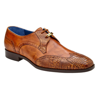 Belvedere Antonio R98 Men's Shoes Exotic Alligator / Calf-Skin Leather Wingtip Derby (BV3187)-AmbrogioShoes