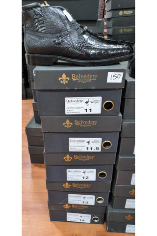 Belvedere Barone II Ostrich & Crocodile Boot (144-146,150)