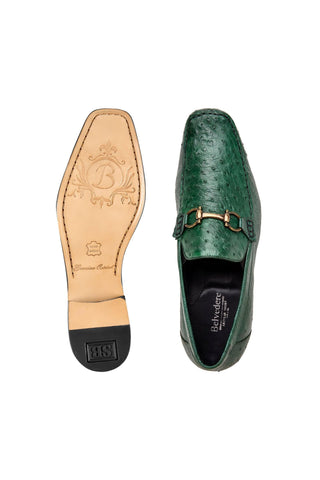 Belvedere Bartolo Ostrich Horse-Bit Loafer