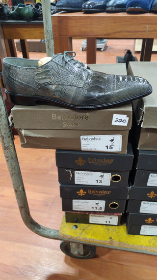 Belvedere Batta Ostrich Derby (220-221)-AmbrogioShoes