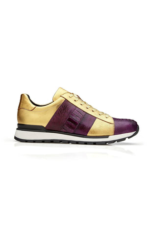 Belvedere Blake Ostrich & Leather Sneakers-AmbrogioShoes