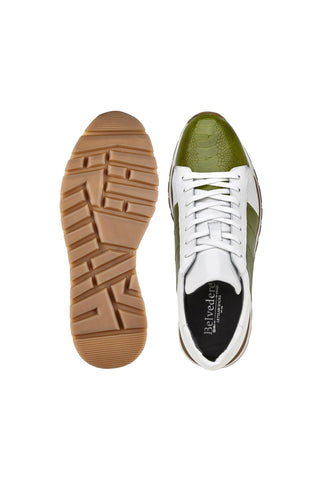 Belvedere Blake Ostrich & Leather Sneakers-AmbrogioShoes