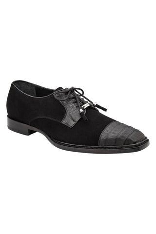 Belvedere Capitano R103 Oiled Caiman Crocodile / Suede Derby-AmbrogioShoes