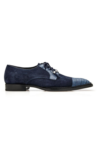 Belvedere Capitano R103 Oiled Caiman Crocodile / Suede Derby-AmbrogioShoes