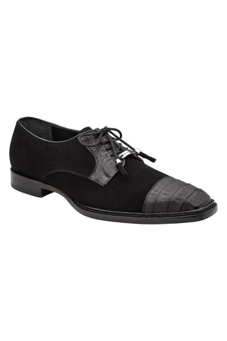 Belvedere Capitano R103 Oiled Caiman Crocodile / Suede Derby (BV3189)-AmbrogioShoes