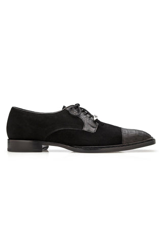 Belvedere Capitano R103 Oiled Caiman Crocodile / Suede Derby-AmbrogioShoes