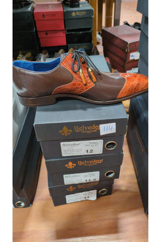 Belvedere Colby Crocodile & Leather Derby (111-119)