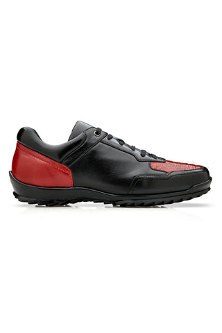 Belvedere Corvo Y36 Exotic Ostrich / Calf-Skin Leather Casual Sneaker (BV3191)-AmbrogioShoes