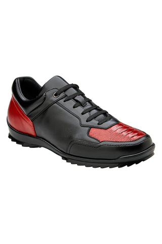 Belvedere Corvo Y36 Exotic Ostrich / Calf-Skin Leather Casual Sneaker (BV3191)-AmbrogioShoes