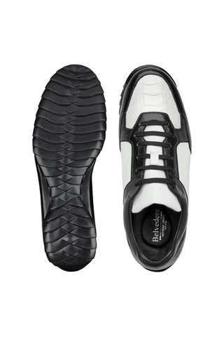 Belvedere Corvo Y36 Exotic Ostrich / Calf-Skin Leather Casual Sneaker (BV3191)-AmbrogioShoes