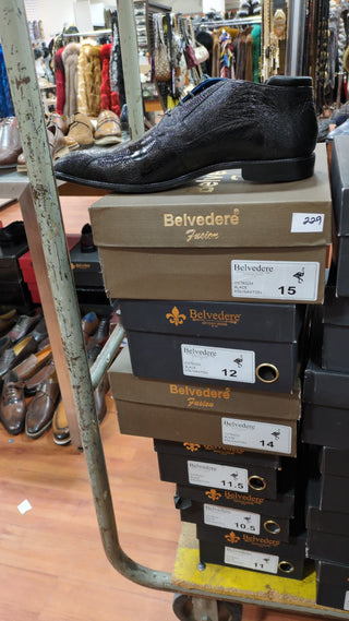 Belvedere Gaston Ostrich Oxford (229-231)-AmbrogioShoes