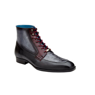 Belvedere Greco R79 Exotic Ostrich / Calf-Skin Leather Boots (BV3178)-AmbrogioShoes