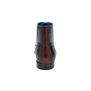 Belvedere Greco R79 Exotic Ostrich / Calf-Skin Leather Boots (BV3178)-AmbrogioShoes