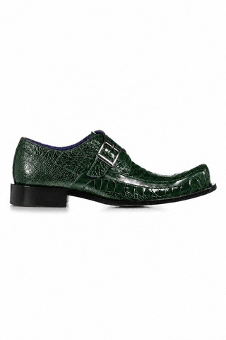 Belvedere Hunter Ostrich & Leather Single Monk Strap