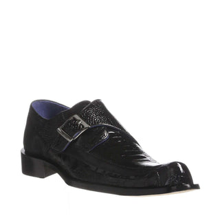 Belvedere Hunter Ostrich & Leather Single Monk Strap-AmbrogioShoes