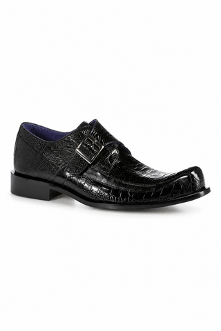 Belvedere Hunter Ostrich & Leather Single Monk Strap