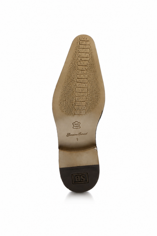 Belvedere Hunter Ostrich & Leather Single Monk Strap-AmbrogioShoes