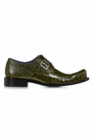 Belvedere Hunter Ostrich & Leather Single Monk Strap-AmbrogioShoes