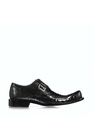 Belvedere Hunter Ostrich & Leather Single Monk Strap-AmbrogioShoes