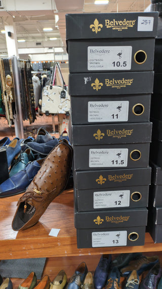 Belvedere Isola Ostrich Derby (257-258)-AmbrogioShoes