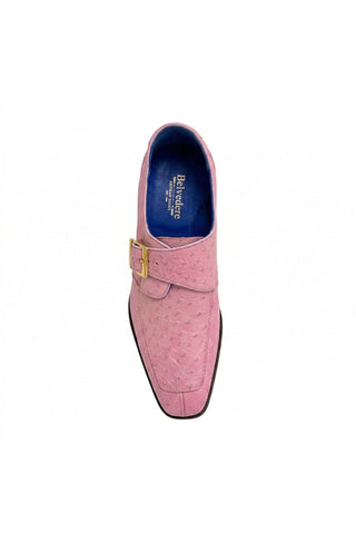 Belvedere Josh 114011 Exotic Ostrich Skin Split-Toe Monk Strap (BV3140)-AmbrogioShoes