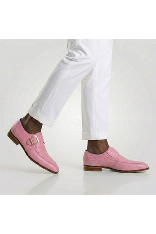 Belvedere Josh 114011 Exotic Ostrich Skin Split-Toe Monk Strap (BV3140)-AmbrogioShoes