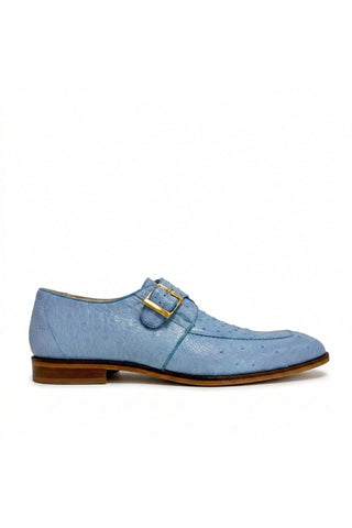 Belvedere Josh 114011 Ostrich Skin Split-Toe Monk Strap (BV3140)-AmbrogioShoes