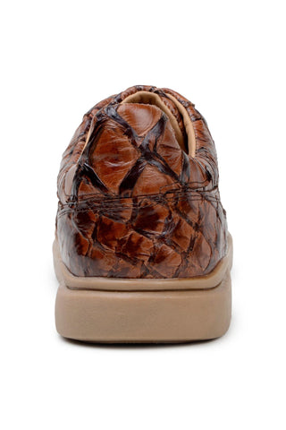 Belvedere Kingstone BR02 Exotic Pirarucu Lace-Up Casual Sneaker (BV3186)-AmbrogioShoes