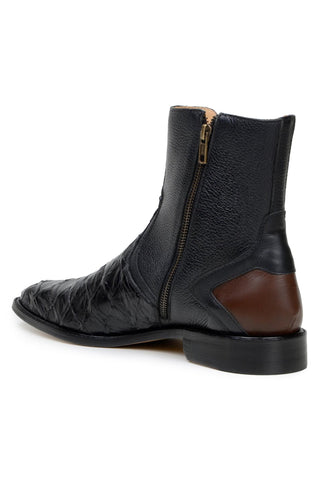 Belvedere Lima BR04 Exotic Pirarucu / Leather Zipper Boot (BV3195)-AmbrogioShoes
