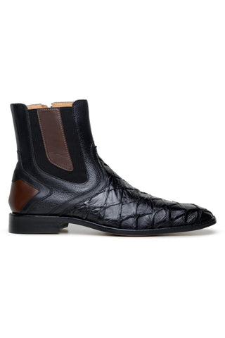 Belvedere Lima BR04 Exotic Pirarucu / Leather Zipper Boot (BV3195)-AmbrogioShoes