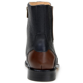 Belvedere Lima BR04 Men's Shoes Exotic Pirarucu / Leather Zipper Boot (BV3195)-AmbrogioShoes