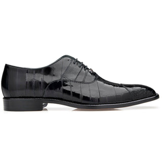 Belvedere Mare 2P7 Shoes Men's Genuine Ostrich & Eel Split-Toe Oxford (BV3103)-AmbrogioShoes