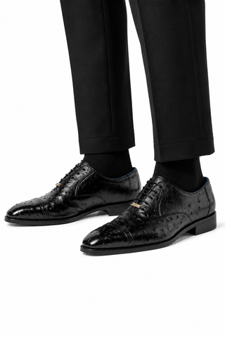 Belvedere Mauro Ostrich Oxford (175-178)-AmbrogioShoes
