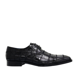 Belvedere R160 Amico Men's Shoes Exotic Ostrich Skin Patchwork Derby (BV3141)-AmbrogioShoes