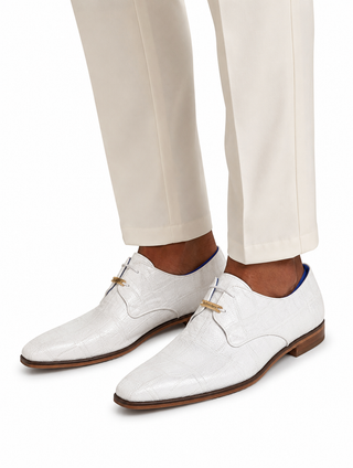 Belvedere R160 Amico Ostrich Patchwork Derby-AmbrogioShoes