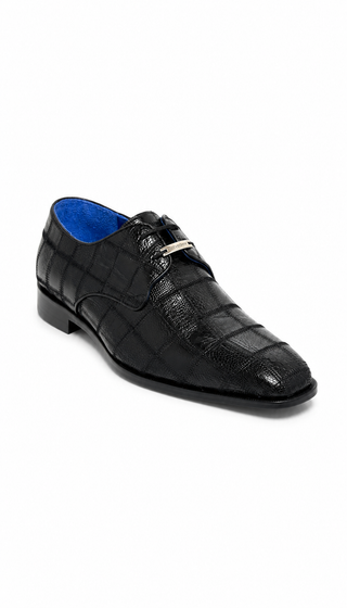 Belvedere R160 Amico Ostrich Patchwork Derby-AmbrogioShoes