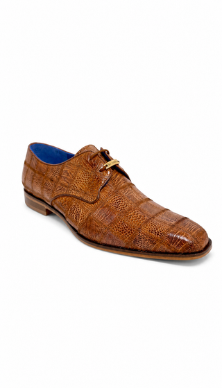 Belvedere R160 Amico Ostrich Patchwork Derby-AmbrogioShoes
