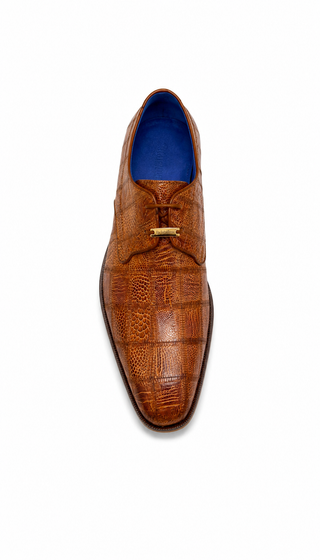 Belvedere R160 Amico Ostrich Patchwork Derby-AmbrogioShoes
