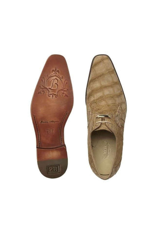 Belvedere Rome Alligator Suede Derby-AmbrogioShoes