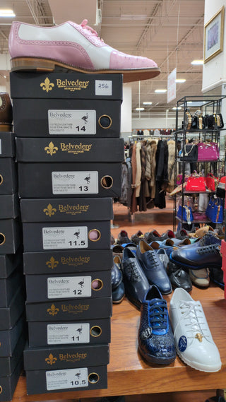 Belvedere Sesto Ostrich & Leather Oxford (255-256)-AmbrogioShoes