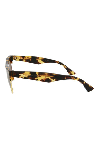 Bottega Veneta BV1003S Havana Yellow Black Brown/Matte Endura Gold Sunglasses-AmbrogioShoes