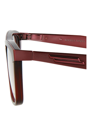 Bottega Veneta BV1133O Transparent Varnished Burgundy/Transparent Burgundy Eyeglasses-AmbrogioShoes