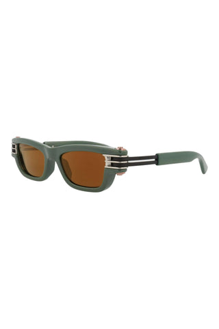 Bottega Veneta BV1308S METALLIC GREEN Sunglasses-AmbrogioShoes