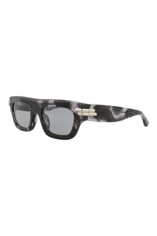 Bottega Veneta BV1321S MACRO SQUARED SPOTTED BLACK HAVANA Sunglasses-AmbrogioShoes